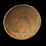 Sassanian Art - Magic bowl with an incantation text in Judeo-Aramaic and an image of the demon Lilith