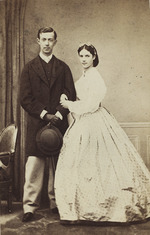 Hansen, Georg Emil - Portrait of Grand Duke Nicholas Alexandrovich of Russia (1843-1865) and Princess Dagmar of Denmark (1847-1928)