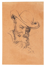 Busch, Wilhelm - Self-Portrait With Hat