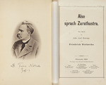 Historic Object - Thus Spoke Zarathustra by Friedrich Nietzsche. First edition