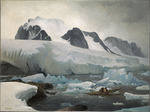 Biard, François-August - Eskimo kayaks, the kiss