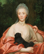 Mengs, Anton Raphael - Portrait of Duchess Mariana de Silva-Bazán y Sarmiento (1739-1784), with dog