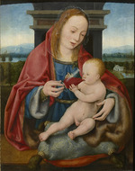 Cleve, Joos van - The Virgin with the Infant Christ Drinking Wine