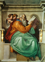 Buonarroti, Michelangelo - Prophets and Sibyls: Zechariah (Sistine Chapel ceiling in the Vatican)