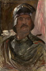 Corinth, Lovis - Self-Portrait in armor