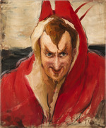 Repin, Ilya Yefimovich - Grigory Grigoryevich Ge (1867-1942) as Mephistopheles