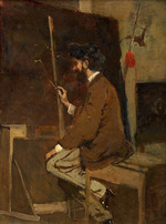 Makart, Hans - Self-portrait in front of the easel