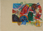 Kandinsky, Wassily Vasilyevich - Watercolor With forest and rainbow