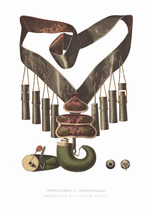 Solntsev, Fyodor Grigoryevich - Bandolier and powder flask. From the Antiquities of the Russian State
