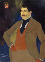 Feure, Georges de - Portrait of the novelist Paul Adam (1862-1920)