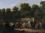 Boilly, Louis-Léopold - Distribution of wine and food on the Champs-Elysées on the occasion of King's name day