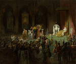 Saint-Evre, Gillot - The coronation of the dead Inês de Castro in the Cathedral of Coimbra