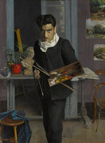 Romero de Torres, Julio - Self-portrait of the artist in his studio