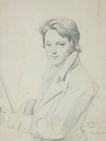 Ingres, Jean Auguste Dominique - Portrait of the composer Auguste-Mathieu Panseron (1796-1859)