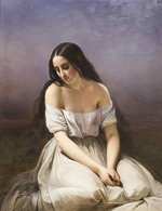 Brune-Pagès, Aimée - A young woman kneeling