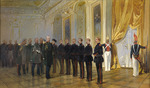 Karasin, Nikolai Nikolayevich - The presentation of the Siberian Cossack regiment to Emperor Nicholas I Pavlovich in the Mikhailovsky Palace in 1833