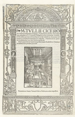 Dürer, Albrecht, (Workshop) - Title page of Cicero's Orationes with Printer's mark of Jodocus Badius