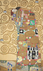 Klimt, Gustav - The Stoclet Frieze, Detail: Fulfillment (The Embrace)