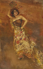 Keller, Albert von - Spanish dancer Caroline Otèro as Carmen 
