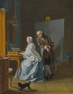 Tischbein, Johann Heinrich, the Elder - Self-portrait with his wife Marie Sophie at the spinet