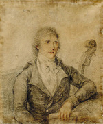Bartolozzi, Francesco - Portrait of the double bassist and composer Domenico Dragonetti (1763-1846)