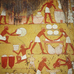 Ancient Egypt - Bread making. From the tomb of Kenamun, Sheikh Abd el-Qurna