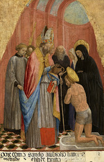 Vivarini, Antonio - The Baptism of Saint Augustine by Saint Ambrose