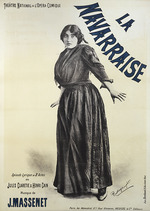 Reutlinger, Léopold-Émile - Poster for the premiere of the Opera La Navarraise by Jules Massenet  