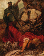 Makart, Hans - The Death of Siegfried: the Giant Hagen Throwing Siegfried into a Gorge