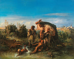 Biard, François-August - Scene on the Nile: a Family is Attacked by a Crocodile