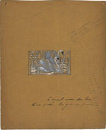 Lalique, René - Dessin de plaque de cou Cygnes
