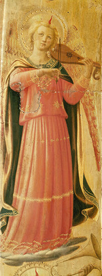 Angelico, Fra Giovanni, da Fiesole - Angel making music (From the Tabernacle of the Linaioli)