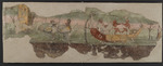 Roman-Pompeian wall painting - Nilotic landscape scene with pygmies and phallic boat