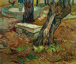 Gogh, Vincent, van - The Stone Bench in the Asylum at Saint-Remy