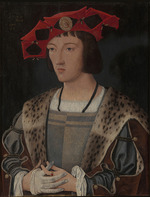 Mostaert, Jan - Portrait of a Man Putting On a Glove (Portrait of a Courtier)  