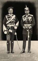 Photo studio Franz Kühn, Berlin - Emperor Wilhelm II of Germany (left) in Russian uniform, and Tsar Nicholas II of Russia (right) in Prussian uniform in Björkö