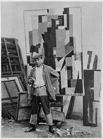 Anonymous - Pablo Picasso at work on designs for the ballet Parade