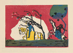 Kandinsky, Wassily Vasilyevich - Two Riders Before Red (Zwei Reiter vor Rot). From Klänge (Sounds) 