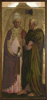 Masolino da Panicale - Saint Pope Gregory and Saint Matthias