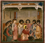 Giotto di Bondone - Washing of feet (From the cycles of The Life of Christ)