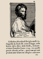 Caldwall, James - Portrait of the Composer Cristóbal de Morales. From: Osservazioni per ben regolare il coro de i cantori della Cappella Pontifici