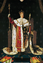 Ingres, Jean Auguste Dominique - Portrait of King Charles X of France (1757-1836) in Anointment Robe
