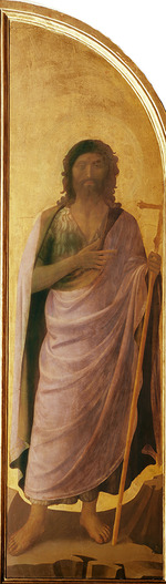 Angelico, Fra Giovanni, da Fiesole - Saint John the Baptist (left shutter panel of the Tabernacle of the Linaioli) 
