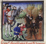 Anonymous - Execution of the Templars. From: De casibus virorum illustrium by Giovanni Boccaccio