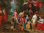 Brueghel, Jan, the Elder - Minerva Visits the Nine Muses