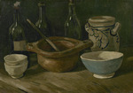 Gogh, Vincent, van - Still Life with Earthenware and Bottles