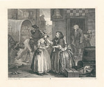 Hogarth, William - A Harlot's Progress. Plate 1: Moll Hackabout arrives in London at the Bell Inn, Cheapside