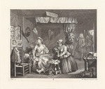 Hogarth, William - A Harlot's Progress. Plate 3: Moll has gone from kept woman to common prostitute