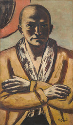 Beckmann, Max - Self-portrait yellow-pink