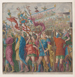 Andreani, Andrea - Sheet 1: Soldiers carrying banners, from The Triumph of Julius Caesar